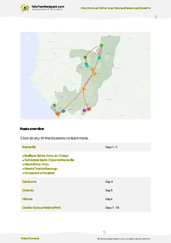 example page 4 from our offline Travel Guide for Republic of the Congo